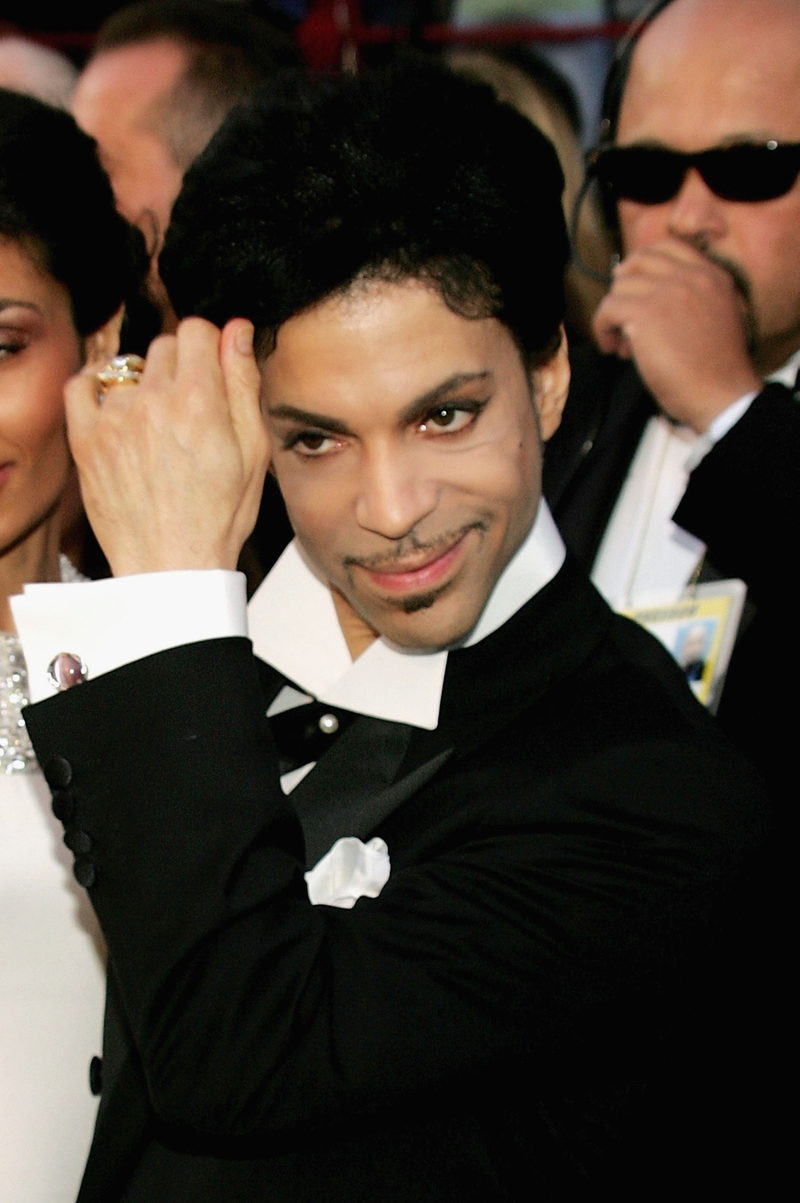 Prince arrives at the 77th Annual Academy Awards at the Kodak Theater in Hollywood, Calif., on Feb. 27, 2005.Carlo Allegri/Getty Images